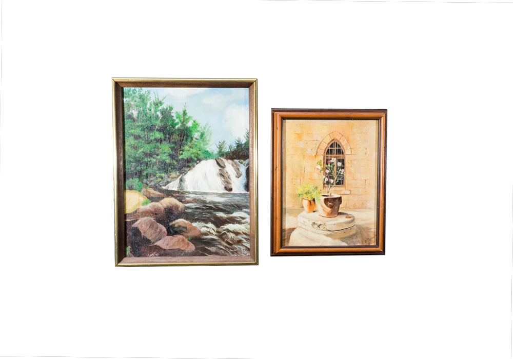 Pair of Signed Original Oil Paintings on Canvas