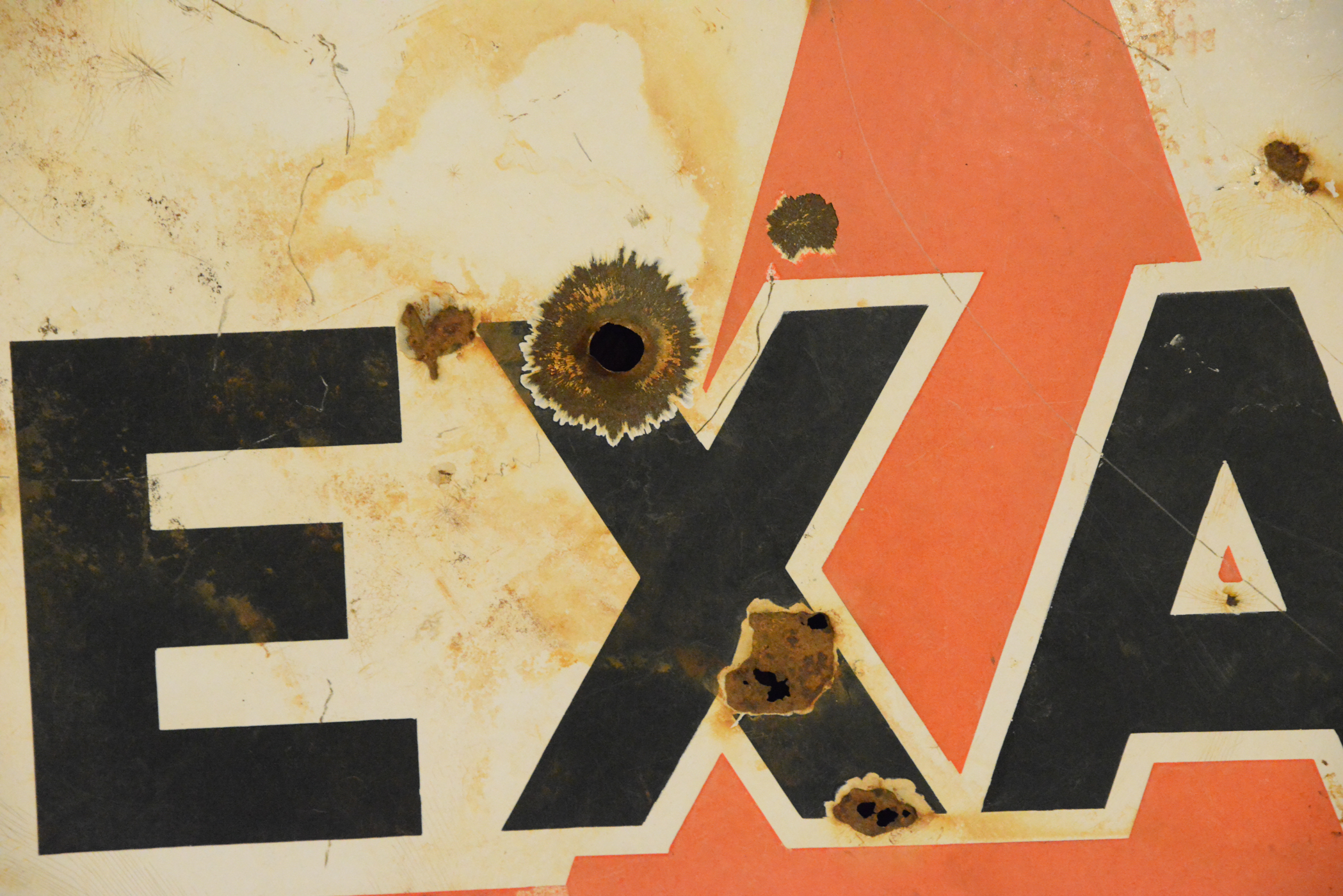 Vintage 71" Metal Enamelware Texaco Sign