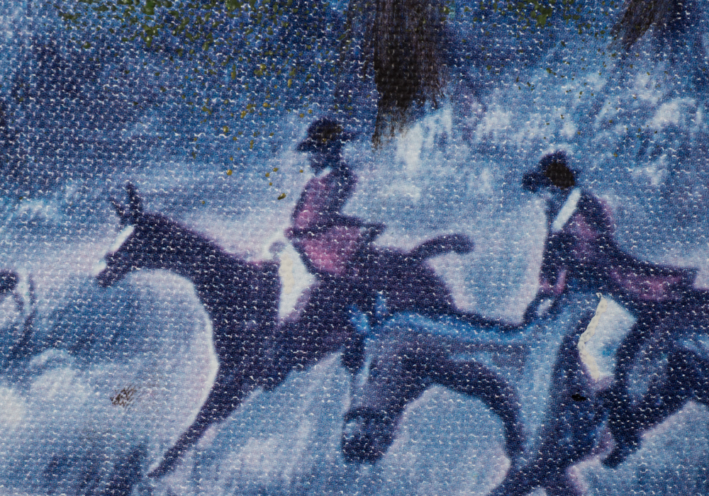 Oil Painting on Canvas Applied to Wood