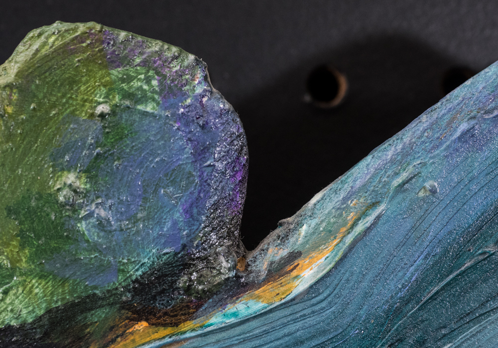 Signed Three-Dimensional Painting on Wood