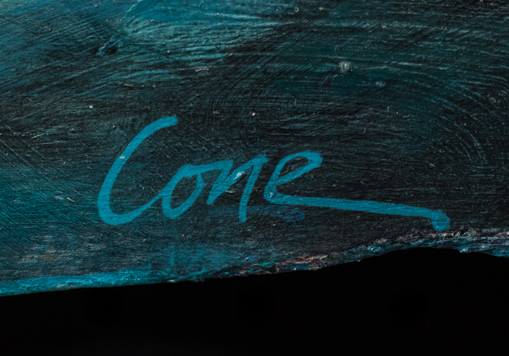 Signed Three-Dimensional Painting on Wood