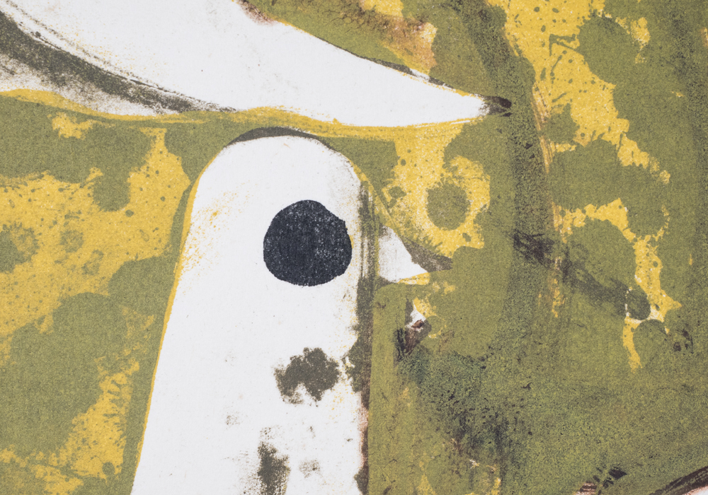 Signed Limited Edition Jun'ichiro Sekino Colored Woodcut