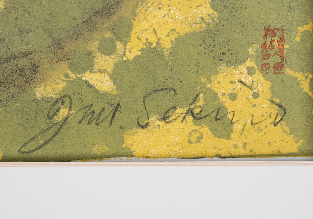 Signed Limited Edition Jun'ichiro Sekino Colored Woodcut