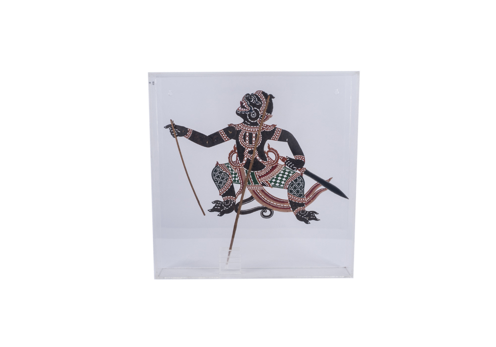 Hanuman Shadow Puppet in Acrylic Display
