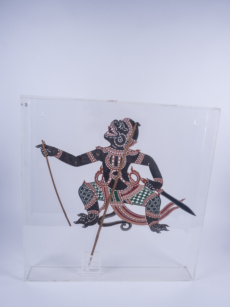 Hanuman Shadow Puppet in Acrylic Display