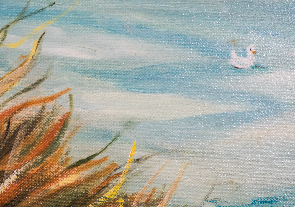 Pair of Oil Paintings Depicting Scenic Farmhouses