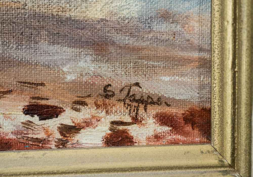 Pair of Oil Paintings Depicting Scenic Farmhouses