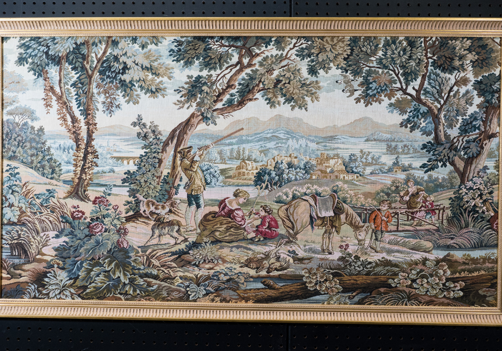 Handmade Needlepoint "The Hunting Trip" Tapestry
