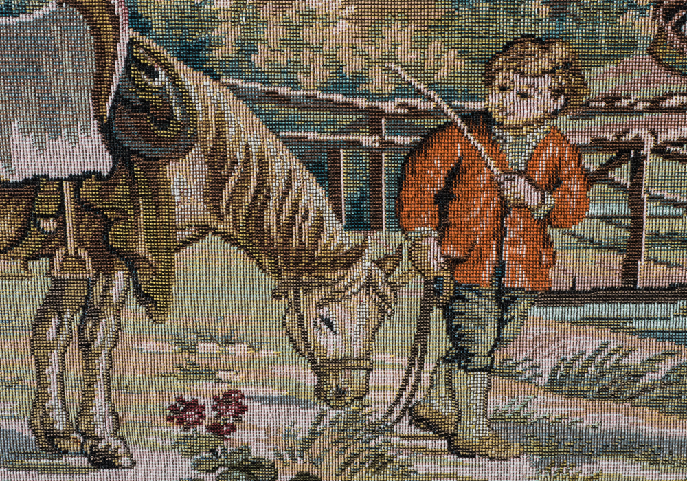 Handmade Needlepoint "The Hunting Trip" Tapestry