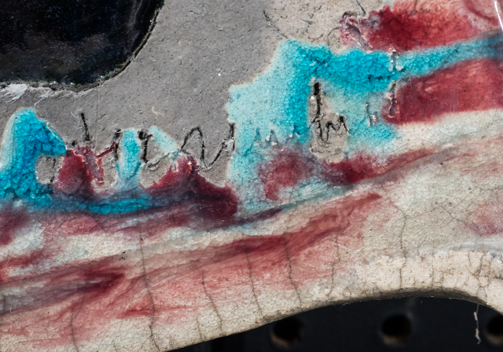 Signed Ceramic and Cast Stone Sculpture Titled "Lady Linda"