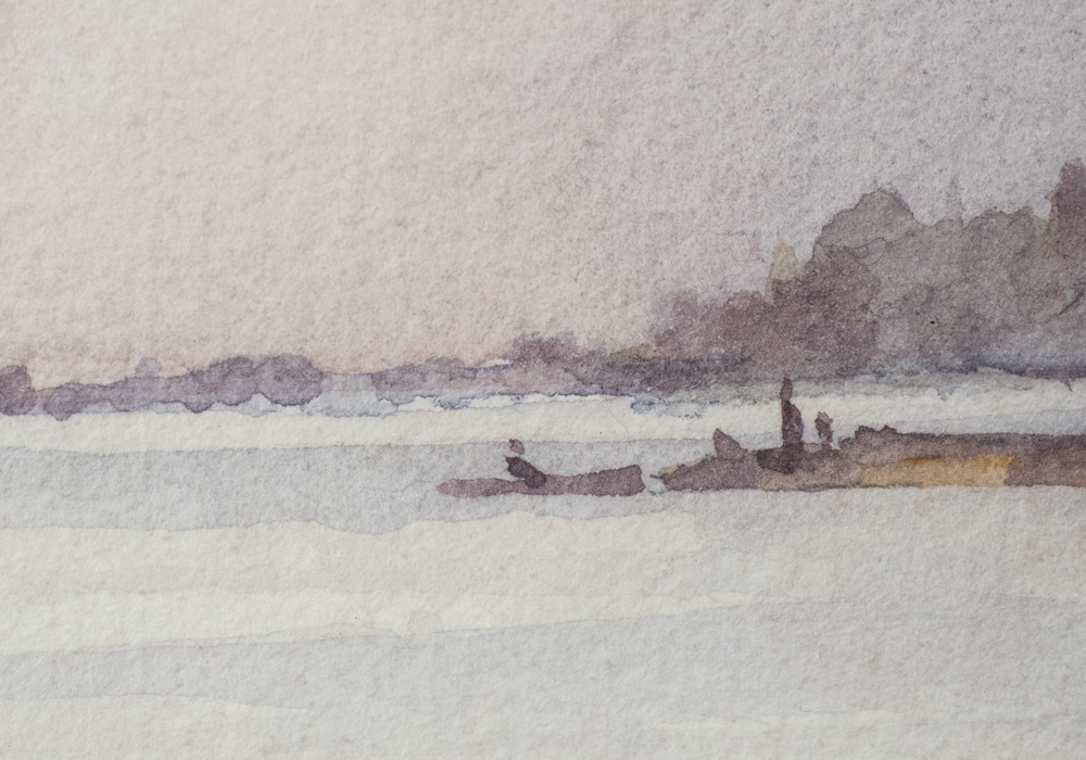 Signed Francis Leke Seascape Watercolor