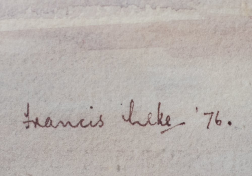 Signed Francis Leke Seascape Watercolor