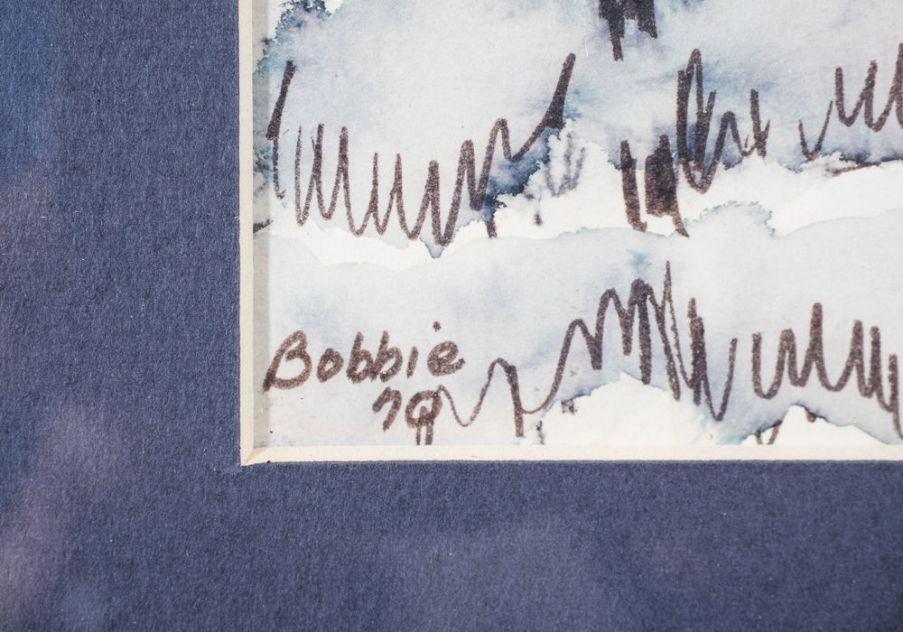 Signed Watercolor and Pen and Ink Drawing