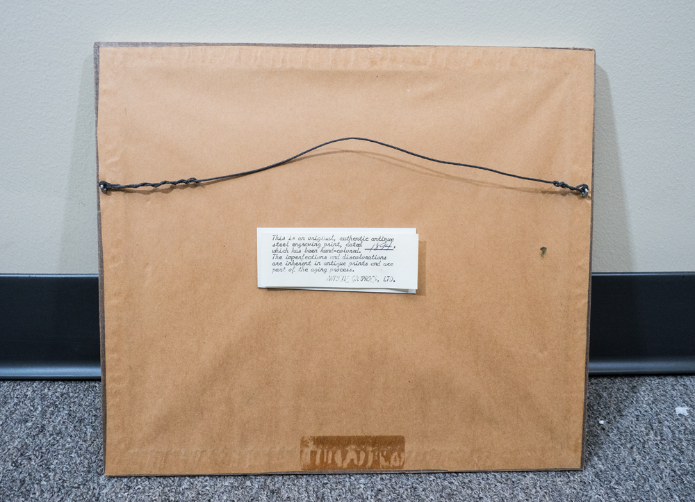 Antique Tinted Engraving "A Dancing-Class at the Opera"