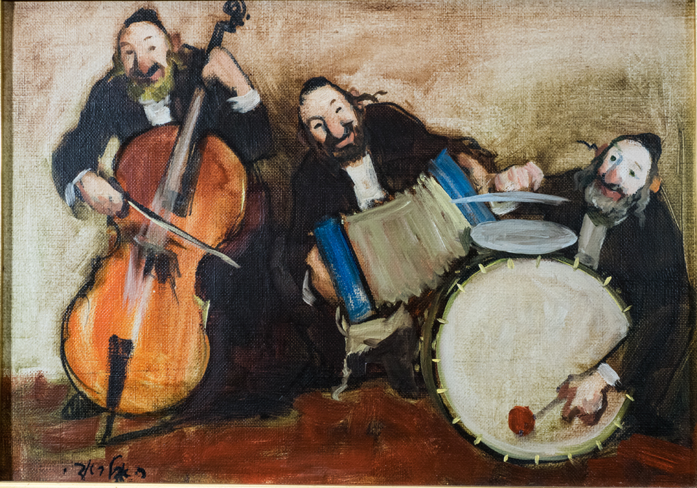 Signed Adolf Adler "The Happy Trio" Oil on Canvas