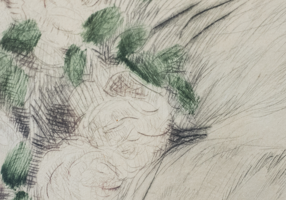 Signed Louis Icart "Belle Rose" Framed Etching