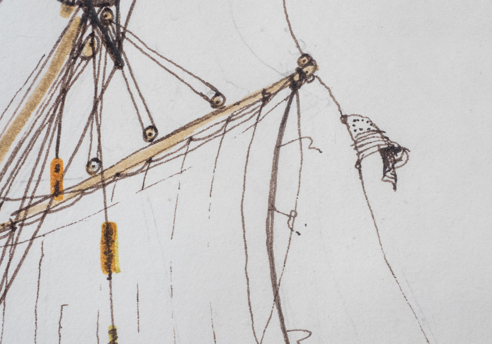 Coulter Watt Vintage Ink Drawing