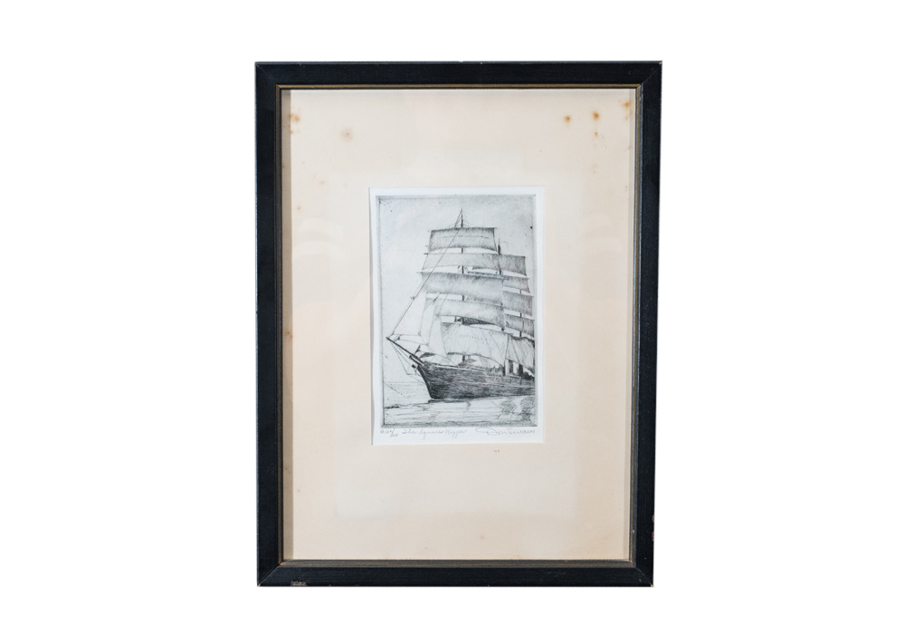 Limited Edition Signed Don Swann "The Square Rigger" Etching