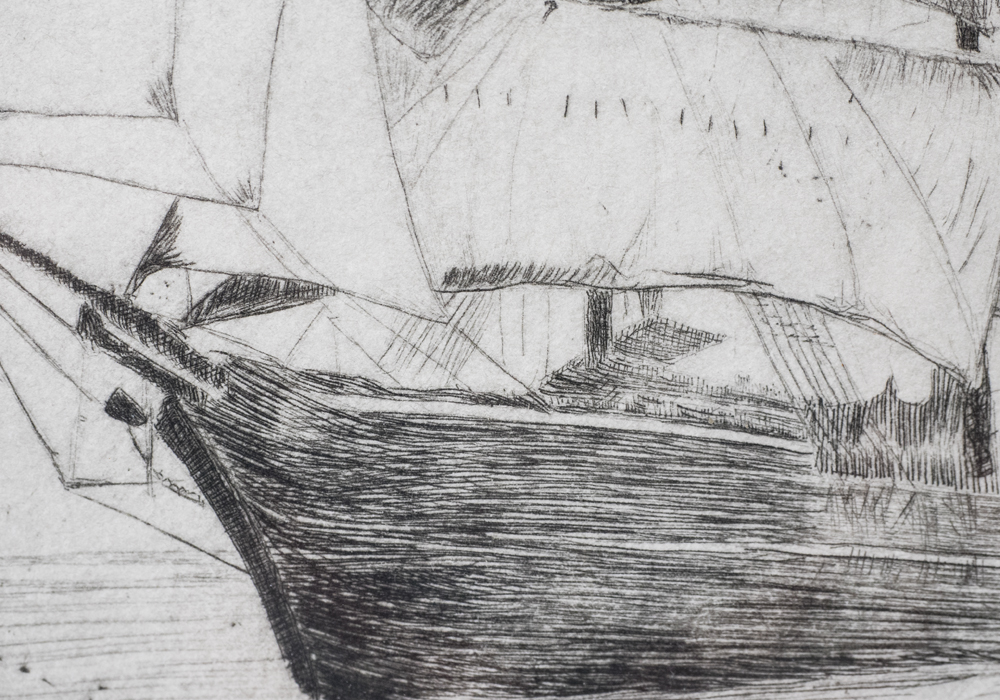 Limited Edition Signed Don Swann "The Square Rigger" Etching