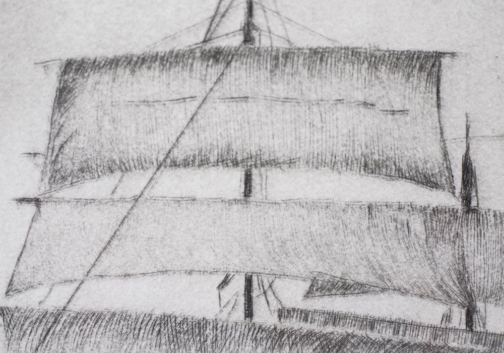 Limited Edition Signed Don Swann "The Square Rigger" Etching