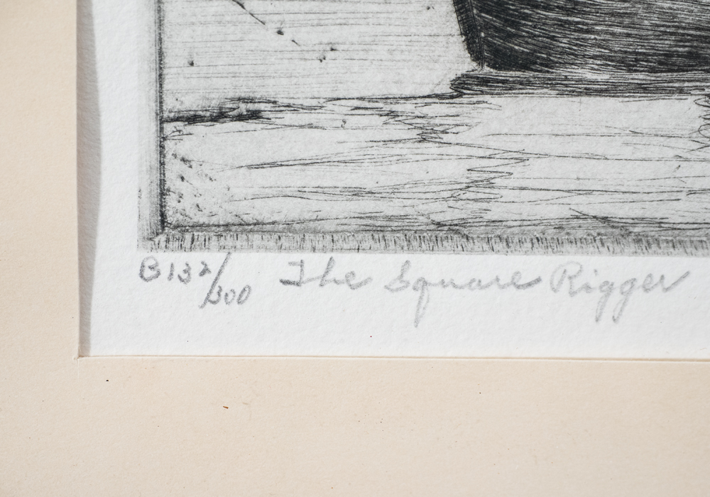 Limited Edition Signed Don Swann "The Square Rigger" Etching