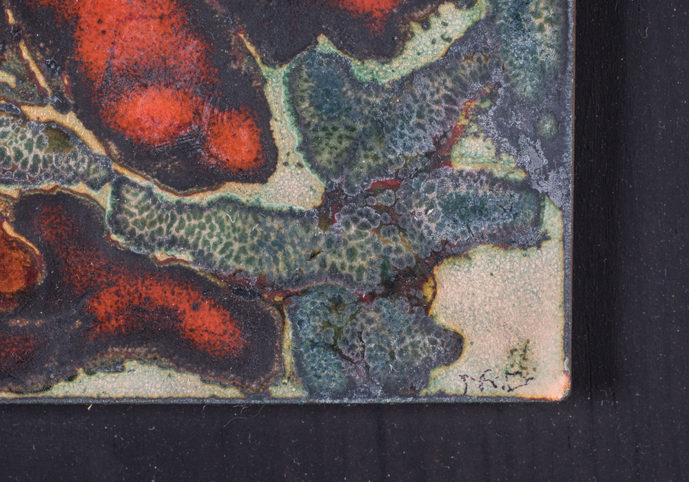 Glazed Painted Copper Work Depicting Briar Rose