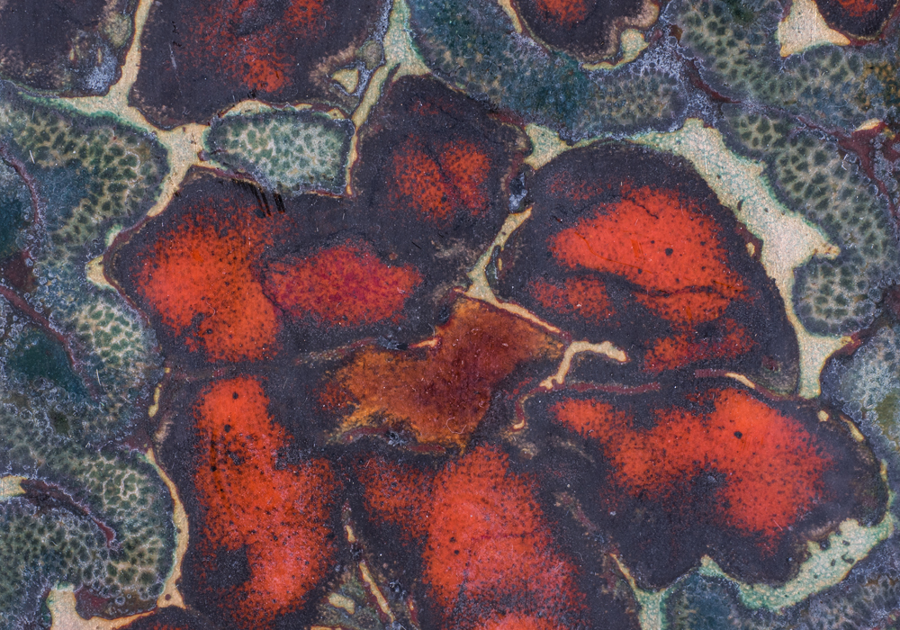 Glazed Painted Copper Work Depicting Briar Rose