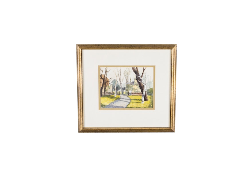 Signed Norman Chesworth Watercolor of Marble Hill Park
