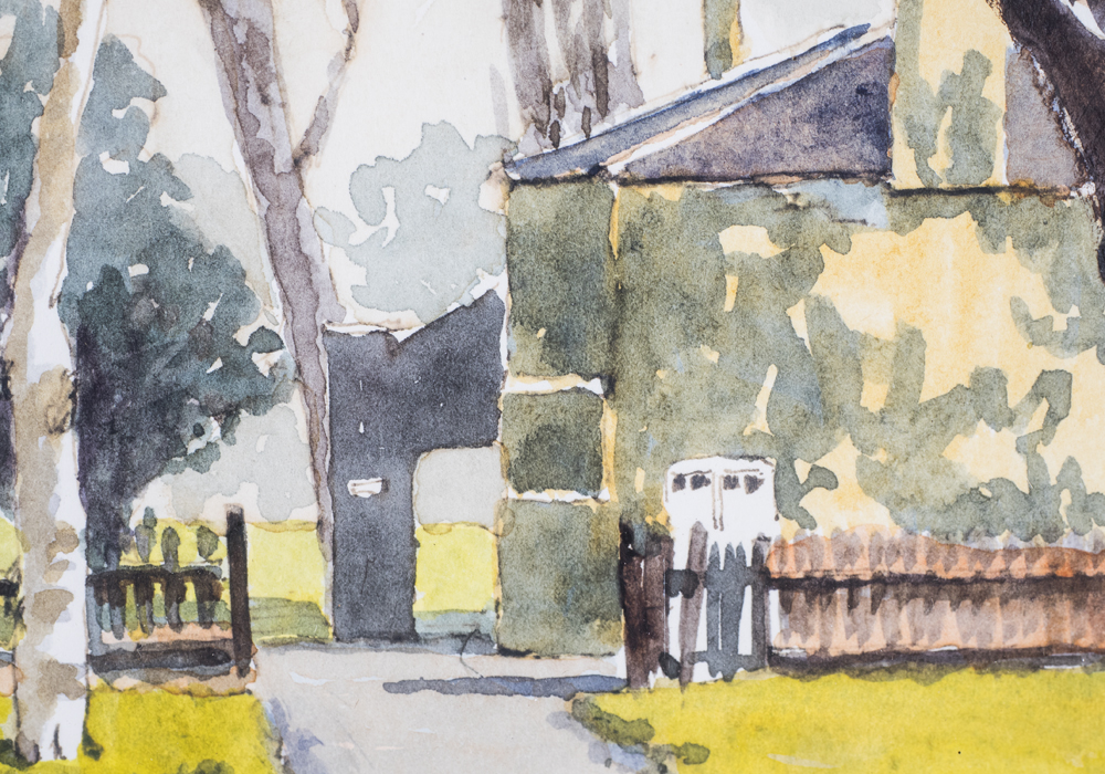 Signed Norman Chesworth Watercolor of Marble Hill Park