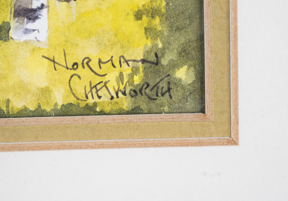 Signed Norman Chesworth Watercolor of Marble Hill Park