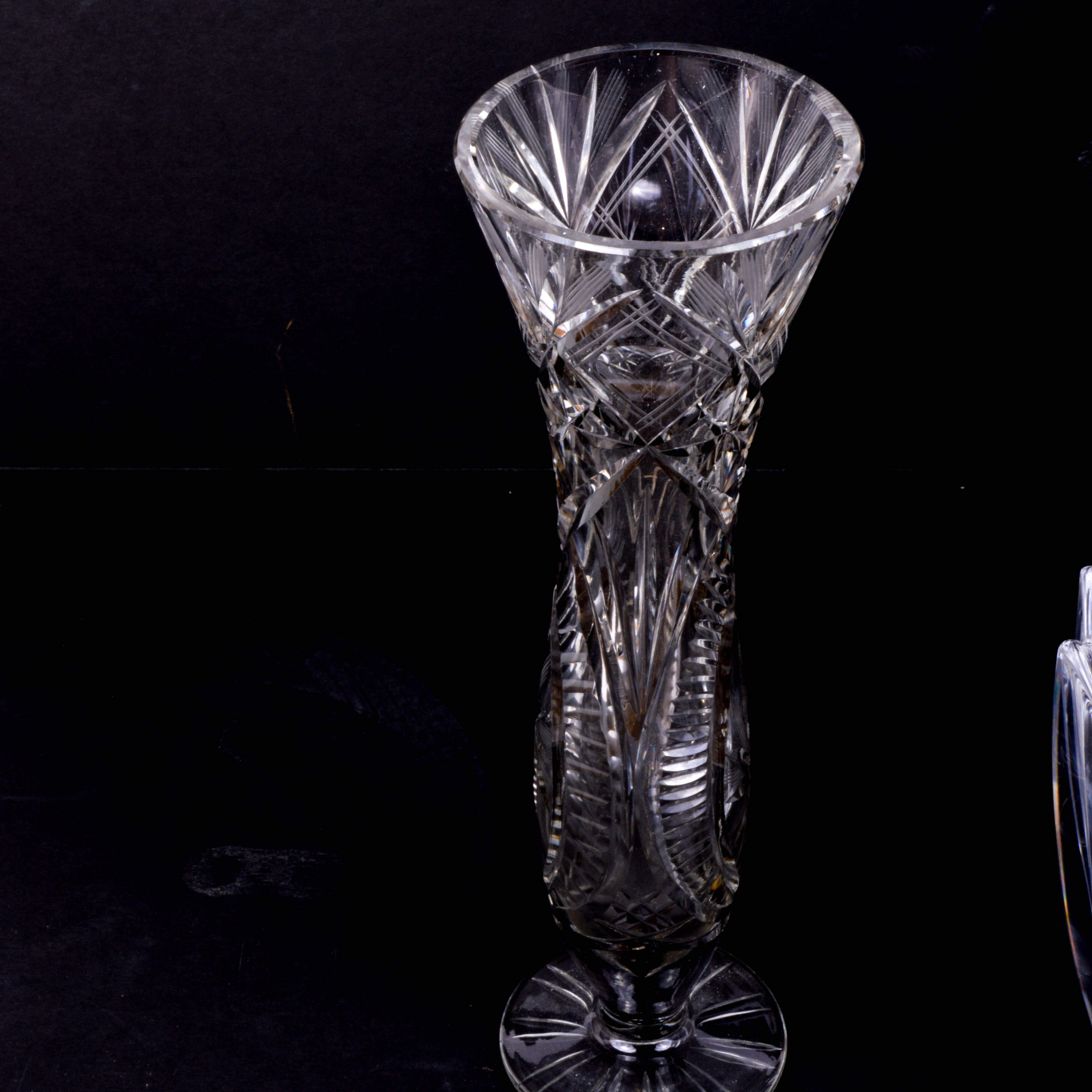 Pair of Crystal Vases