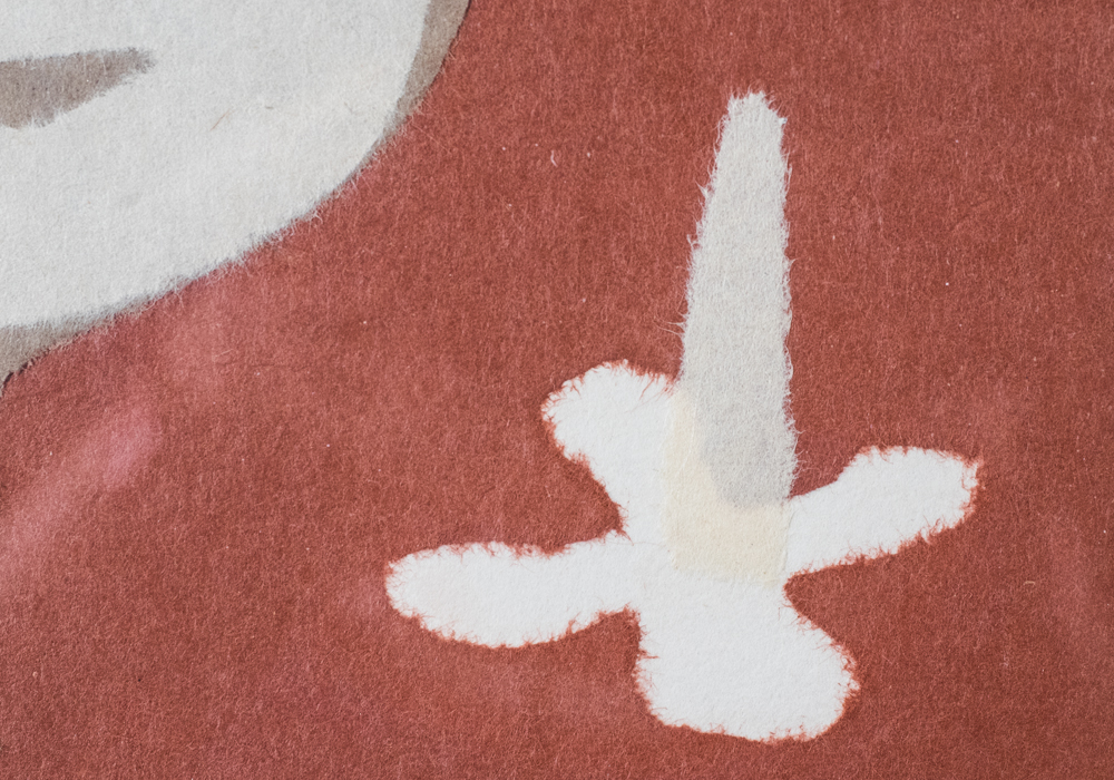 Pair of Framed Torn Paper Collages