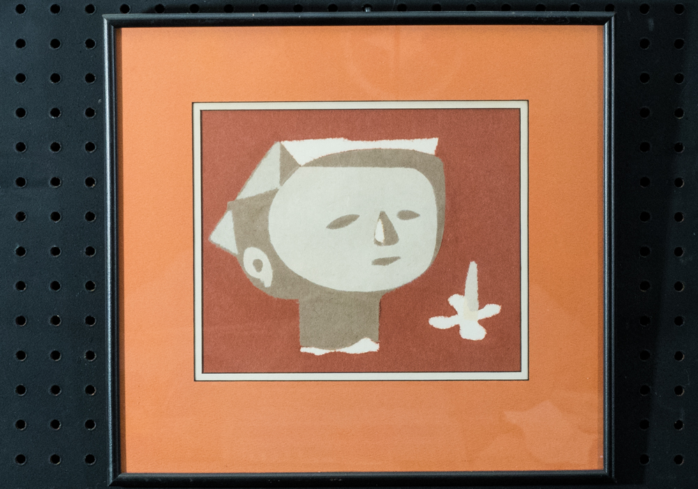 Pair of Framed Torn Paper Collages