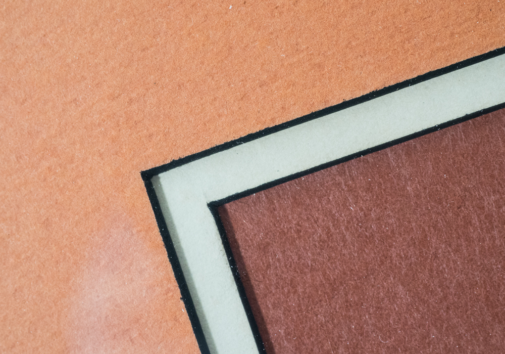 Pair of Framed Torn Paper Collages