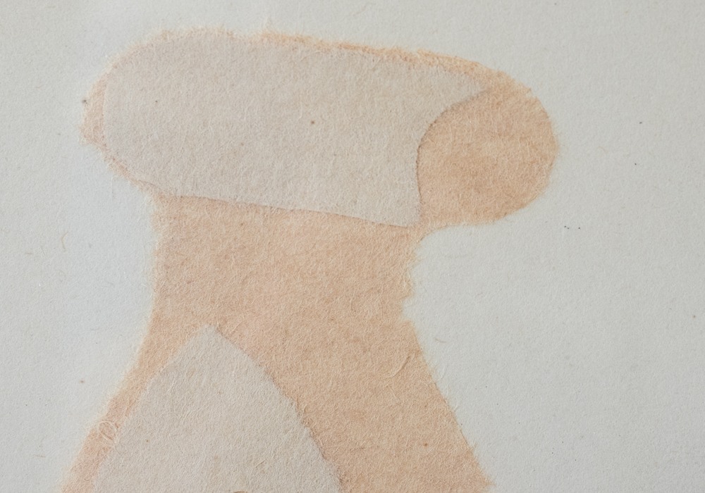 Pair of Framed Torn Paper Collages