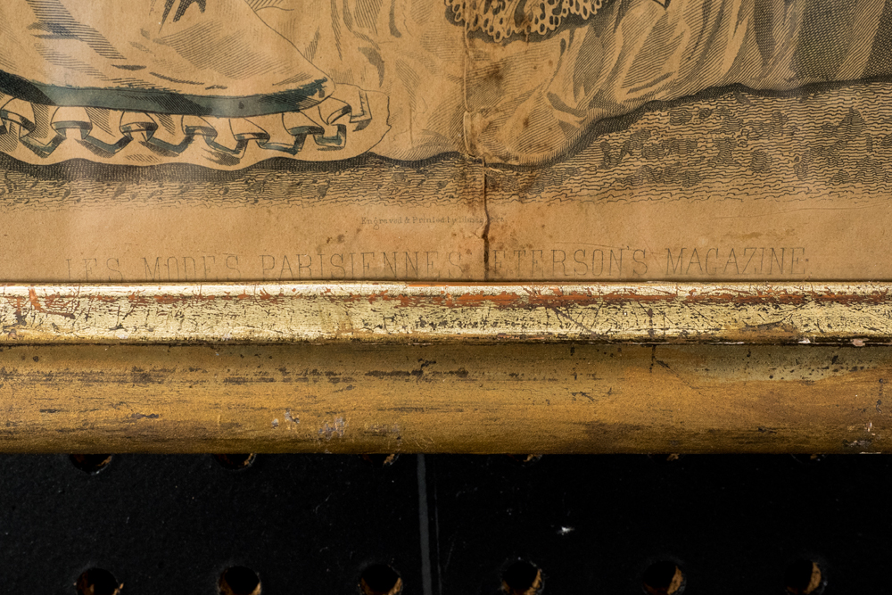 Antique "Les Modes Parisiennes" Tinted Engraving