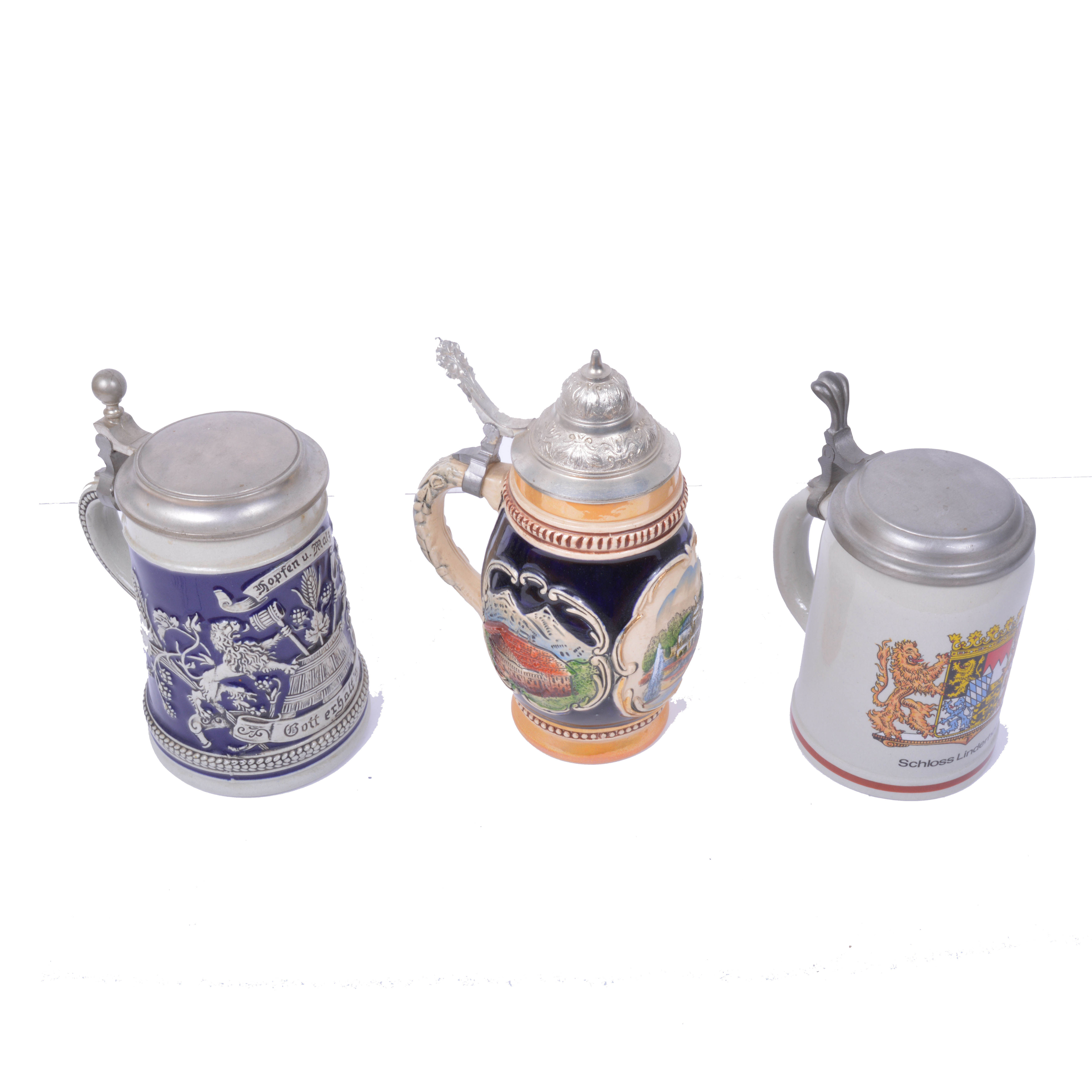 Trio of German Steins
