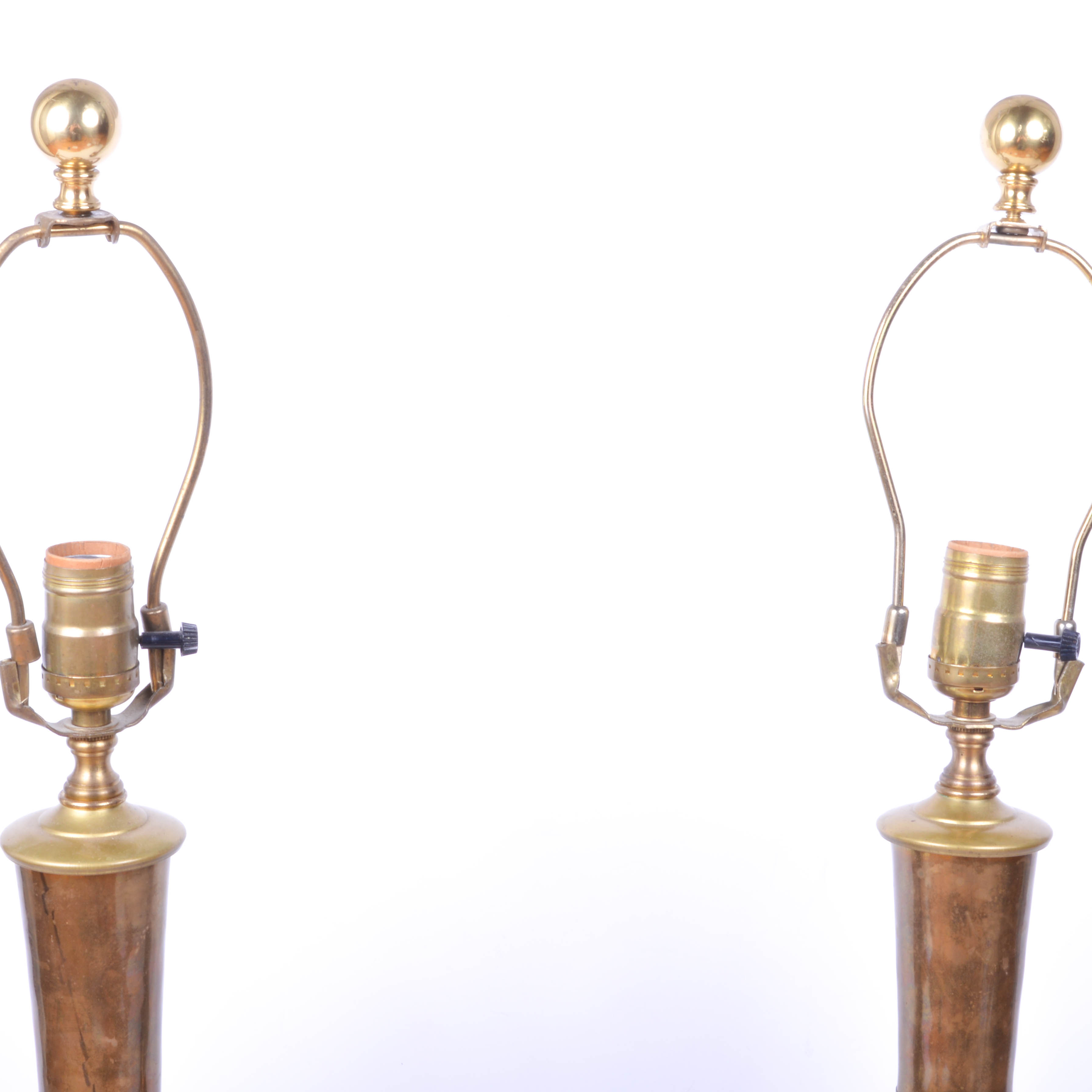 Pair of Brass Lamps