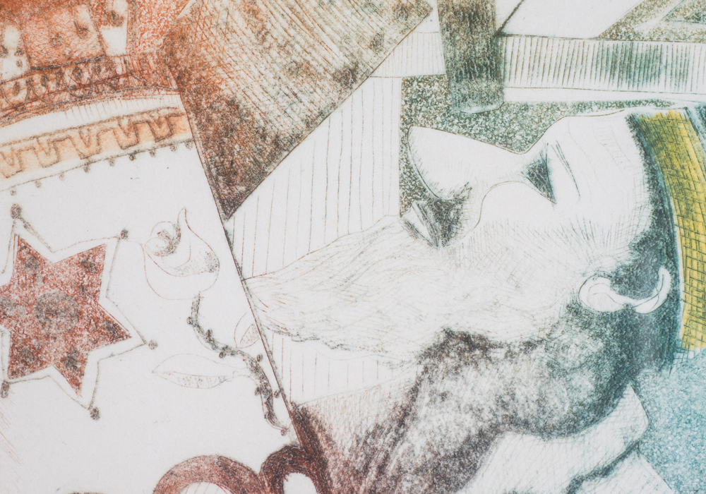 Amram Ebgi "Simchat Torah" A La Poupee Etching