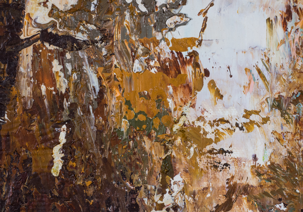 Signed Oil on Canvas Titled "Mountain Pool"