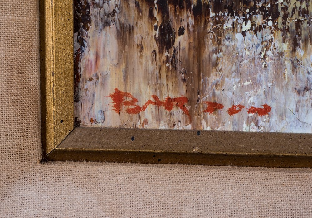 Signed Oil on Canvas Titled "Mountain Pool"