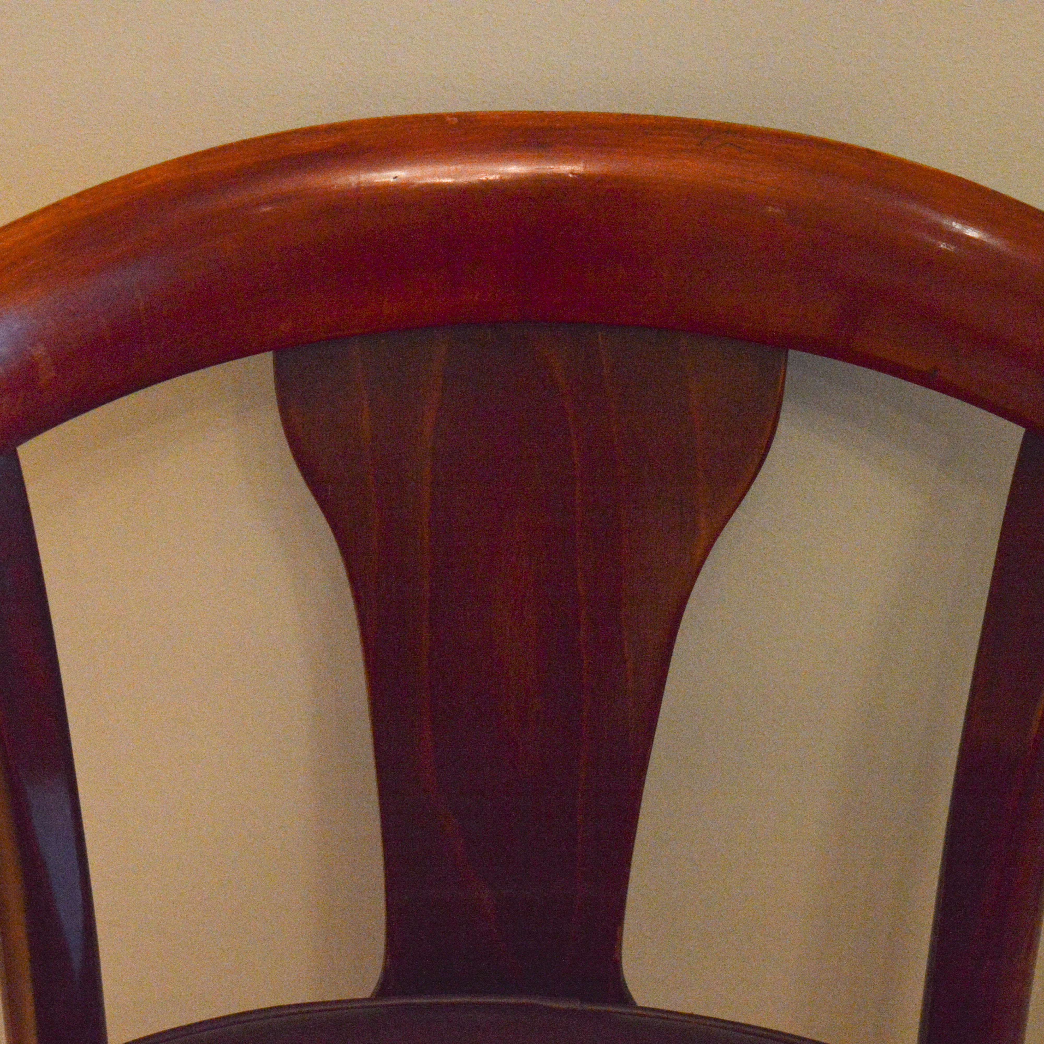 Set of Four Wood Dining Chairs by Thonet