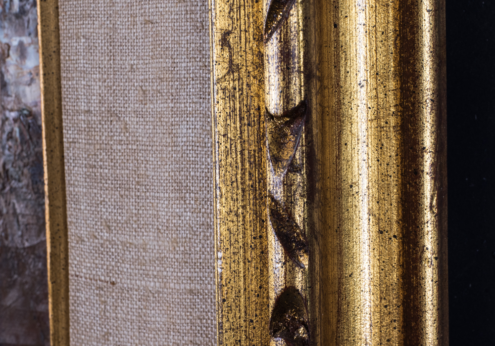 Signed Oil on Canvas Titled "Mountain Pool"