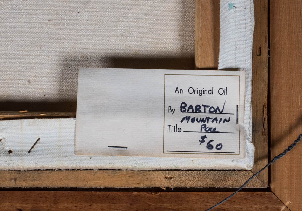 Signed Oil on Canvas Titled "Mountain Pool"