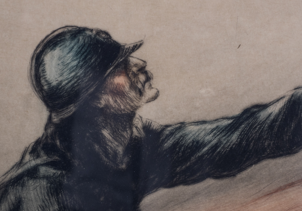 Signed Limited Edition Louis Icart Framed World War I Etching