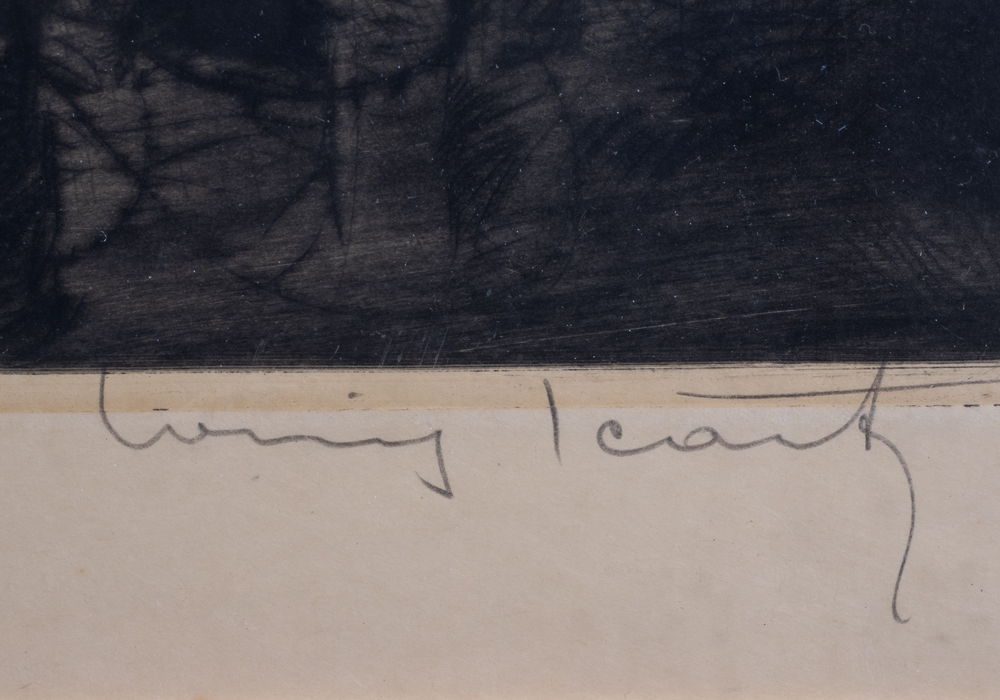 Signed Limited Edition Louis Icart Framed World War I Etching