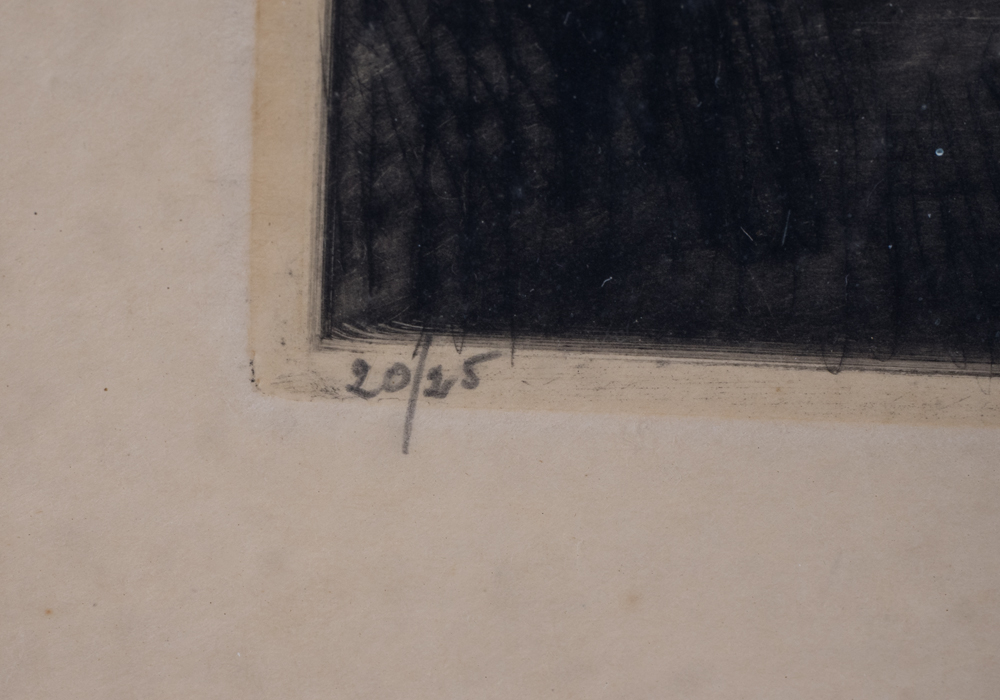 Signed Limited Edition Louis Icart Framed World War I Etching