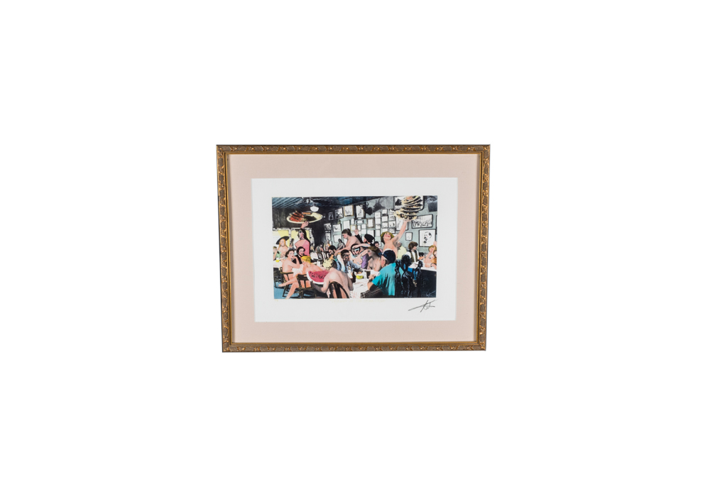 Barry Kite Signed Print "Dejeuner at the House o' Ribs"