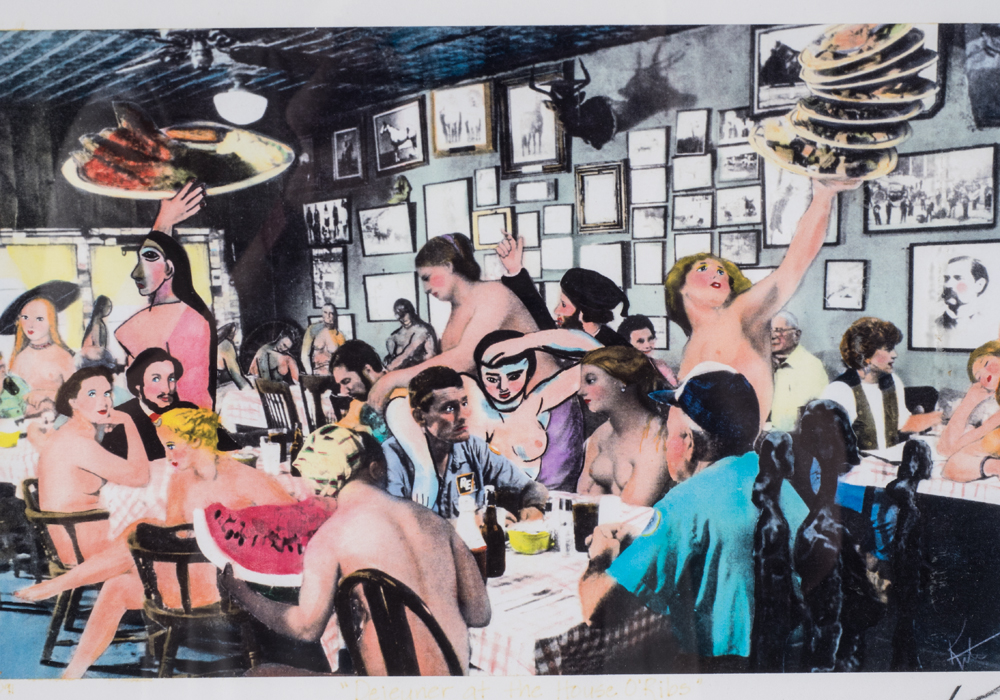 Barry Kite Signed Print "Dejeuner at the House o' Ribs"