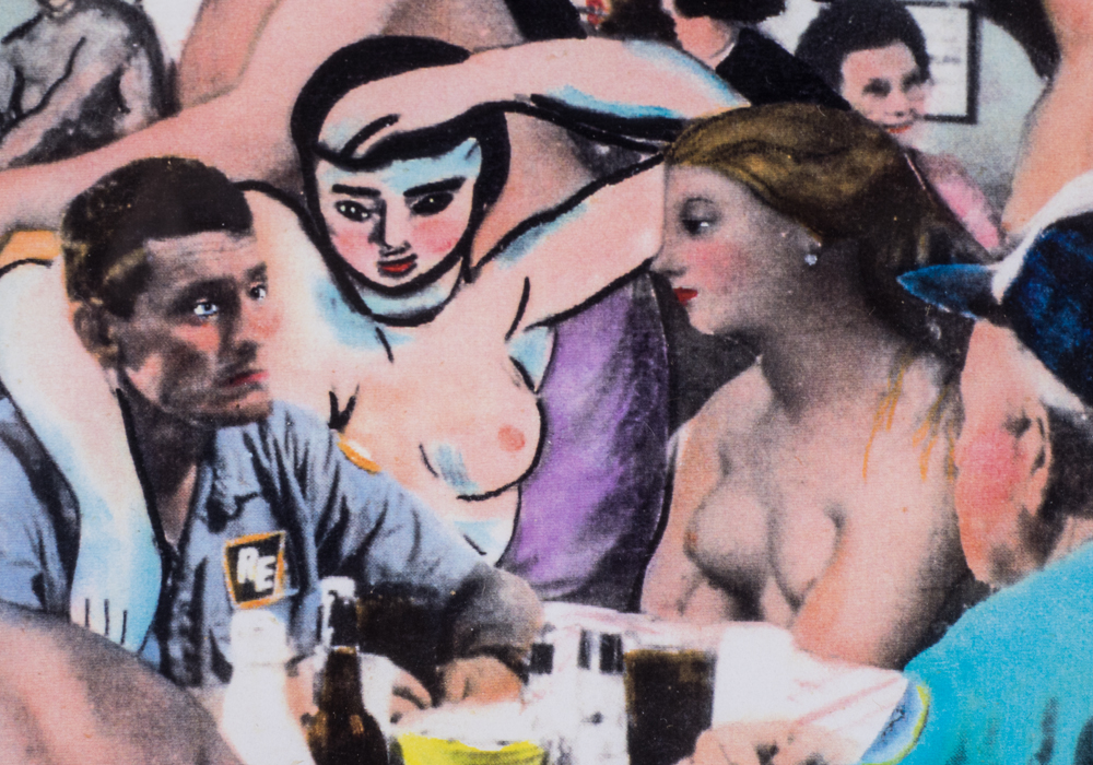 Barry Kite Signed Print "Dejeuner at the House o' Ribs"